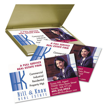 Avery® Printable Microperforated Business Cards W-sure Feed Technology, Laser, 2 X 3.5, Ivory, 250 Cards, 10-sheet, 25 Sheets-pack freeshipping - TVN Wholesale